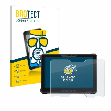 Vorderseite einer Produktverpackung mit dem Markenlogo BROTECT. Daneben ist das Gerät Dell Latitude 7030 Rugged Extreme mit de