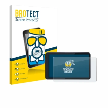 Vorderseite einer Produktverpackung mit dem Markenlogo BROTECT. Daneben ist das Gerät CARabc DB601 mit dem zugehörigen Display