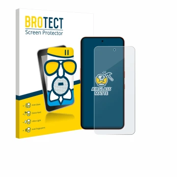 Vorderseite einer Produktverpackung mit dem Markenlogo BROTECT. Daneben ist das Gerät Nothing CMF Phone 2 Pro mit dem zugehöri