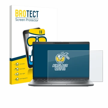 Vorderseite einer Produktverpackung mit dem Markenlogo BROTECT. Daneben ist das Gerät Dell Latitude 5330 mit dem zugehörigen D