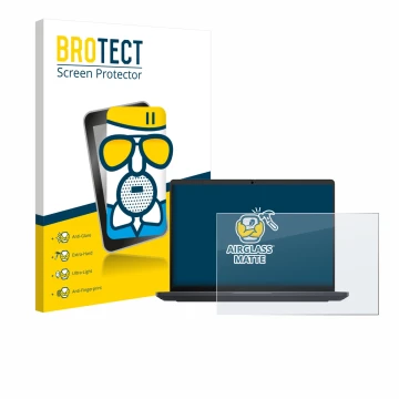 Vorderseite einer Produktverpackung mit dem Markenlogo BROTECT. Daneben ist das Gerät Dell Pro Max 16 mit dem zugehörigen Disp