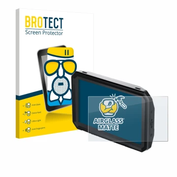 Vorderseite einer Produktverpackung mit dem Markenlogo BROTECT. Daneben ist das Gerät Blackmagic Design Pyxis Monitor 5