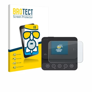 Vorderseite einer Produktverpackung mit dem Markenlogo BROTECT. Daneben ist das Gerät ISDT K2Zip mit dem zugehörigen Displaysc