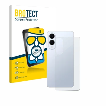 Vorderseite einer Produktverpackung mit dem Markenlogo BROTECT. Daneben ist das Gerät Samsung Galaxy S25 Edge (Rückseite) mit 