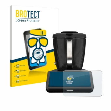 Vorderseite einer Produktverpackung mit dem Markenlogo BROTECT. Daneben ist das Gerät Vorwerk Bimby TM7 mit dem zugehörigen Di