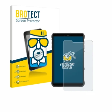 Vorderseite einer Produktverpackung mit dem Markenlogo BROTECT. Daneben ist das Gerät Ulefone Armor Pad Pro mit dem zugehörige