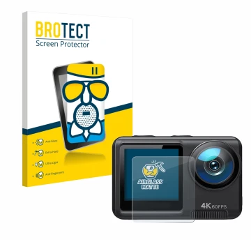 Vorderseite einer Produktverpackung mit dem Markenlogo BROTECT. Daneben ist das Gerät Wolfang GA420 mit dem zugehörigen Displa