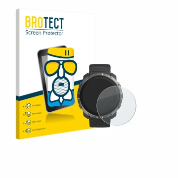 Vorderseite einer Produktverpackung mit dem Markenlogo BROTECT. Daneben ist das Gerät Polar Grit X2 mit dem zugehörigen Displa