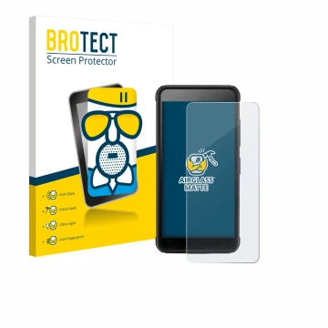 Vorderseite einer Produktverpackung mit dem Markenlogo BROTECT. Daneben ist das Gerät SkyCaddie Pro 4X mit dem zugehörigen Dis