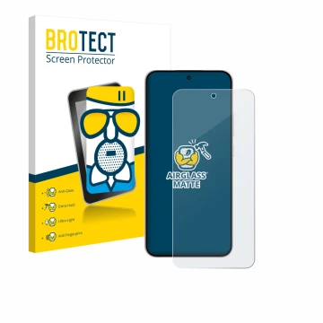 Vorderseite einer Produktverpackung mit dem Markenlogo BROTECT. Daneben ist das Gerät Oppo Reno 14 F mit dem zugehörigen Displ