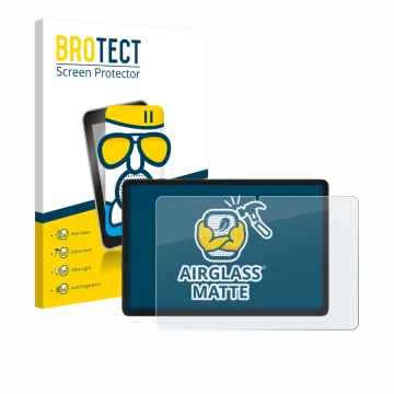 Vorderseite einer Produktverpackung mit dem Markenlogo BROTECT. Daneben ist das Gerät Tabwee T20 10.1