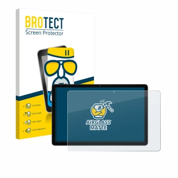 Vorderseite einer Produktverpackung mit dem Markenlogo BROTECT. Daneben ist das Gerät Doogee Tab A9 Pro+ mit dem zugehörigen D