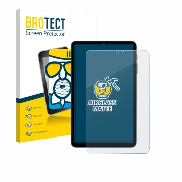 Vorderseite einer Produktverpackung mit dem Markenlogo BROTECT. Daneben ist das Gerät Alldocube iPlay 70 mini Pro mit dem zuge