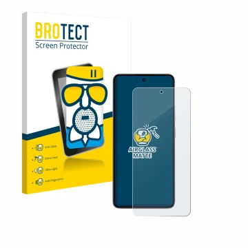 Vorderseite einer Produktverpackung mit dem Markenlogo BROTECT. Daneben ist das Gerät realme P3 5G mit dem zugehörigen Display