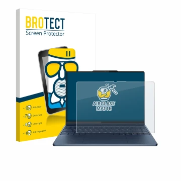 Vorderseite einer Produktverpackung mit dem Markenlogo BROTECT. Daneben ist das Gerät Lenovo Yoga Pro 9i Gen 10 Aura Edition 1