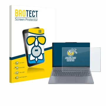 Vorderseite einer Produktverpackung mit dem Markenlogo BROTECT. Daneben ist das Gerät Lenovo ThinkBook 16p Gen 6 mit dem zugeh