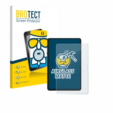 Vorderseite einer Produktverpackung mit dem Markenlogo BROTECT. Daneben ist das Gerät Blackview MEGA 3 mit dem zugehörigen Dis