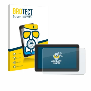 Vorderseite einer Produktverpackung mit dem Markenlogo BROTECT. Daneben ist das Gerät Bambu Lab H2D mit dem zugehörigen Displa