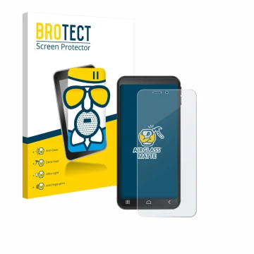 Vorderseite einer Produktverpackung mit dem Markenlogo BROTECT. Daneben ist das Gerät Emporia Smart ME7 mit dem zugehörigen Di