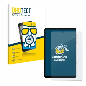 Vorderseite einer Produktverpackung mit dem Markenlogo BROTECT. Daneben ist das Gerät Lenovo Legion Y700 2022 mit dem zugehöri