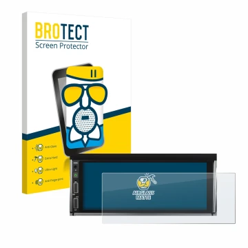 Vorderseite einer Produktverpackung mit dem Markenlogo BROTECT. Daneben ist das Gerät Hikity Carplay 6.86