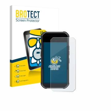 Vorderseite einer Produktverpackung mit dem Markenlogo BROTECT. Daneben ist das Gerät SkyCaddie Pro 5X mit dem zugehörigen Dis