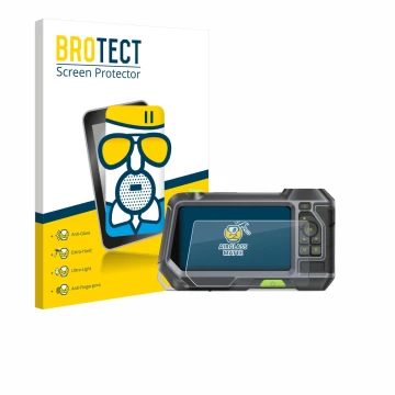 Vorderseite einer Produktverpackung mit dem Markenlogo BROTECT. Daneben ist das Gerät Teslong NTS500 mit dem zugehörigen Displ