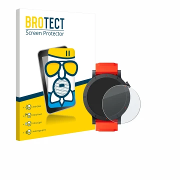Vorderseite einer Produktverpackung mit dem Markenlogo BROTECT. Daneben ist das Gerät Nothing CMF Watch 3 Pro mit dem zugehöri
