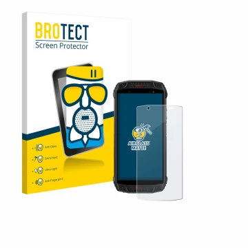 Vorderseite einer Produktverpackung mit dem Markenlogo BROTECT. Daneben ist das Gerät Ulefone Armor 15 mit dem zugehörigen Dis