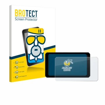 Vorderseite einer Produktverpackung mit dem Markenlogo BROTECT. Daneben ist das Gerät Chigee AIO-6 Max mit dem zugehörigen Dis