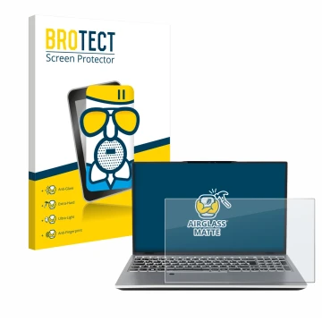 Vorderseite einer Produktverpackung mit dem Markenlogo BROTECT. Daneben ist das Gerät terra Mobile 1551R i7 1355U W11P mit dem