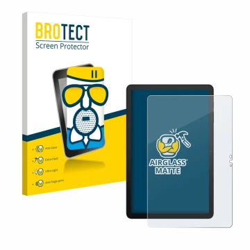 Vorderseite einer Produktverpackung mit dem Markenlogo BROTECT. Daneben ist das Gerät Telekom T Tablet 2 mit dem zugehörigen D