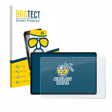 Vorderseite einer Produktverpackung mit dem Markenlogo BROTECT. Daneben ist das Gerät Samsung Galaxy Tab S11 Ultra mit dem zug