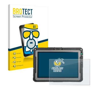 Vorderseite einer Produktverpackung mit dem Markenlogo BROTECT. Daneben ist das Gerät Getac ZX10 G2 mit dem zugehörigen Displa