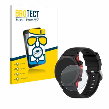 Vorderseite einer Produktverpackung mit dem Markenlogo BROTECT. Daneben ist das Gerät Popglory S136 mit dem zugehörigen Displa