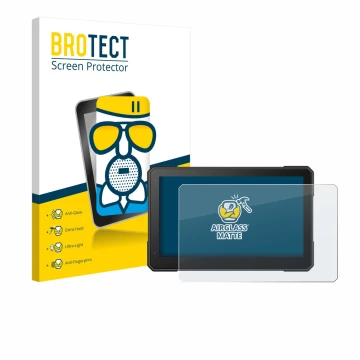 Vorderseite einer Produktverpackung mit dem Markenlogo BROTECT. Daneben ist das Gerät Interphone Sync 70 Essential mit dem zug