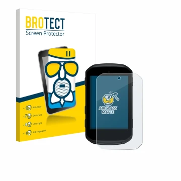 Vorderseite einer Produktverpackung mit dem Markenlogo BROTECT. Daneben ist das Gerät Garmin Edge 550 mit dem zugehörigen Disp