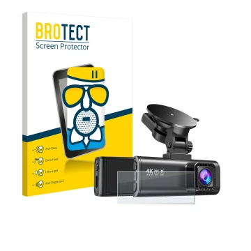 Vorderseite einer Produktverpackung mit dem Markenlogo BROTECT. Daneben ist das Gerät Redtiger F7NP mit dem zugehörigen Displa