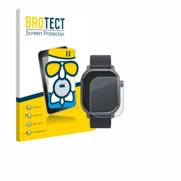 Vorderseite einer Produktverpackung mit dem Markenlogo BROTECT. Daneben ist das Gerät Kospet Pulse mit dem zugehörigen Display