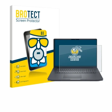 Vorderseite einer Produktverpackung mit dem Markenlogo BROTECT. Daneben ist das Gerät Dell Pro Max 18 mit dem zugehörigen Disp