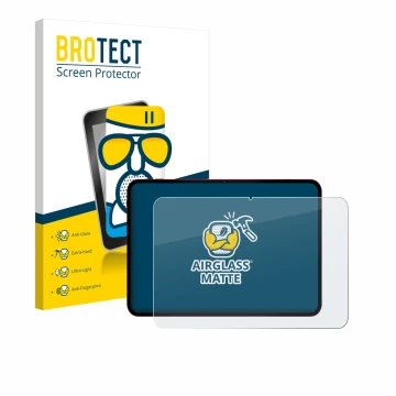 Vorderseite einer Produktverpackung mit dem Markenlogo BROTECT. Daneben ist das Gerät Teclast T65 Plus mit dem zugehörigen Dis