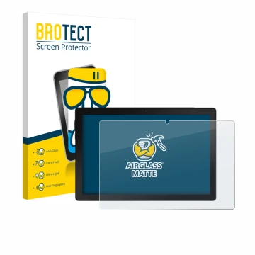 Vorderseite einer Produktverpackung mit dem Markenlogo BROTECT. Daneben ist das Gerät MUISOO A10 10.1