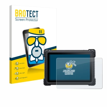 Vorderseite einer Produktverpackung mit dem Markenlogo BROTECT. Daneben ist das Gerät iCarsoft CR Eagle mit dem zugehörigen Di