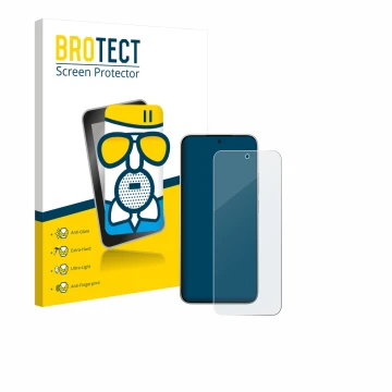 Vorderseite einer Produktverpackung mit dem Markenlogo BROTECT. Daneben ist das Gerät Xiaomi 15T mit dem zugehörigen Displaysc