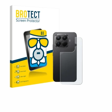 Vorderseite einer Produktverpackung mit dem Markenlogo BROTECT. Daneben ist das Gerät Xiaomi 15T Pro (Rückseite) mit dem zugeh