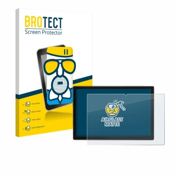 Vorderseite einer Produktverpackung mit dem Markenlogo BROTECT. Daneben ist das Gerät Antemper D115 10.1