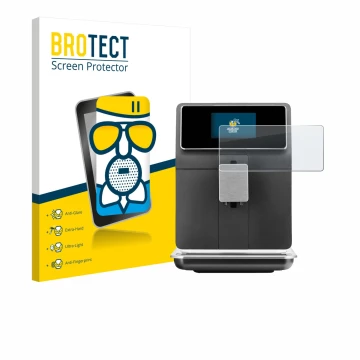 Vorderseite einer Produktverpackung mit dem Markenlogo BROTECT. Daneben ist das Gerät WMF Perfection 860L mit dem zugehörigen 