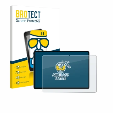 Vorderseite einer Produktverpackung mit dem Markenlogo BROTECT. Daneben ist das Gerät Honor Magicpad 3 Pro mit dem zugehörigen