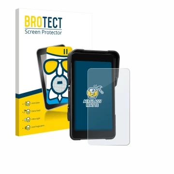 Vorderseite einer Produktverpackung mit dem Markenlogo BROTECT. Daneben ist das Gerät CAMECHO Motorrad Carplay 5