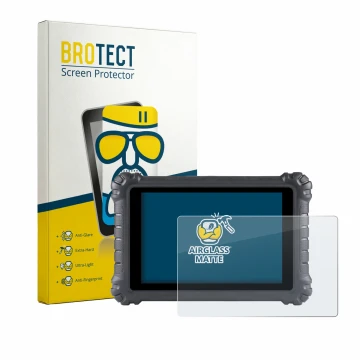 Vorderseite einer Produktverpackung mit dem Markenlogo BROTECT. Daneben ist das Gerät Autel MaxiSys MS906 Pro mit dem zugehöri